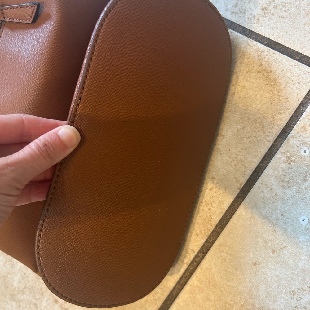 CHAPS Mini Bucket Bag - Brown Crossbody Tote - Picture 6 of 12